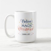 Mug Croire à la magie de Noël Élégant script (Gauche)
