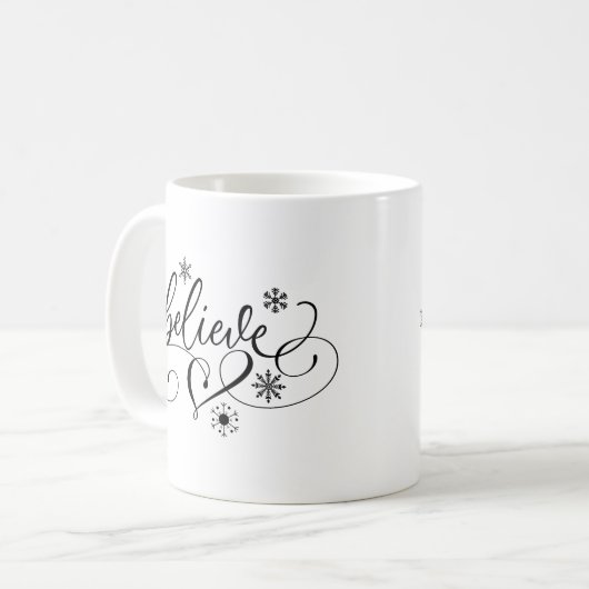 Mug Croire Calligraphie Noël (Devant gauche)