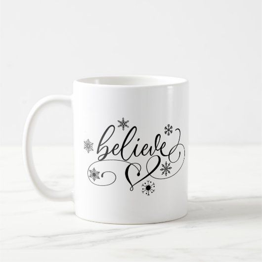 Mug Croire Calligraphie Noël (Gauche)