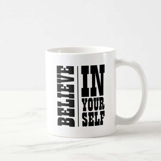 MUG CROIRE EN VOUS-MÊME TYPOGRAPHIE BLANCHE (Droite)