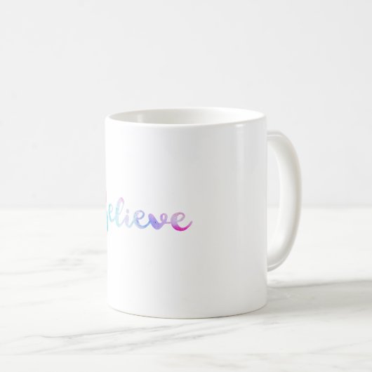 Mug Croire la typographie de l'aquarelle (Devant droit)
