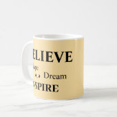 Mug Croire l'espoir inspire le rêve/la conception de m (Devant gauche)