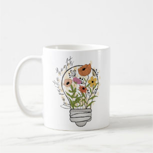 Mug Croire positif Fleur sauvage Inspiration
