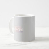 Mug Croire texte calligraphique (Devant gauche)