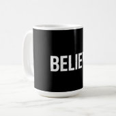 Mug CROIRE Typographie Gras Design Motivationnel (Devant gauche)
