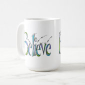 Mug Croire Whimsical Lettering à la main (Devant gauche)