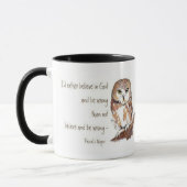 Mug Crois en Dieu, Pari de Pascal, Citation de témoign (Gauche)