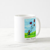 Mug "Crois l'Impossible" Fille avec des cerfs-volants (Devant droit)