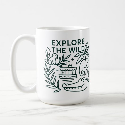 Mug Croisière en bateau Jungle, Parc à thème, Design m (Gauche)