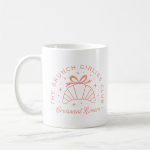 Mug Croissant amateurs pâtisserie rose arc esthétique 