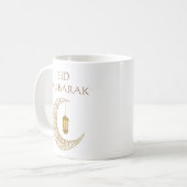 Mug Croissant de Lune Doré & Lanterne Eid Mubarak Isla (Devant gauche)