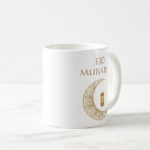 Mug Croissant de lune et lanterne dorés Eid Moubarak I (Devant droit)