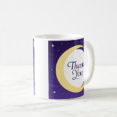 Mug Croissant de Lune Jaune Clair Merci (Devant droit)
