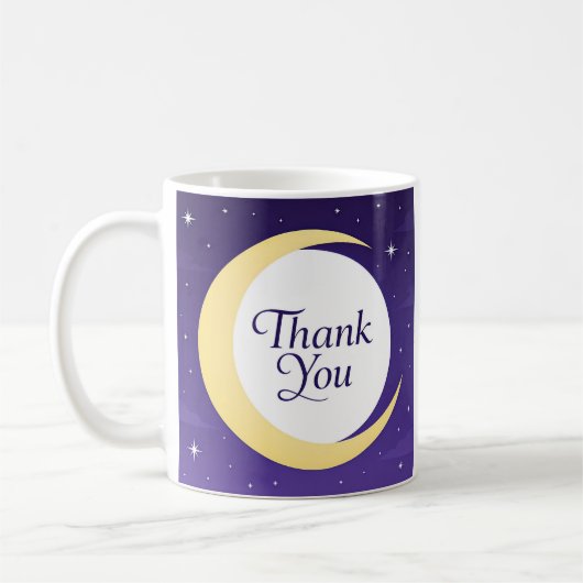 Mug Croissant de Lune Jaune Clair Merci (Gauche)