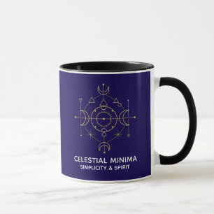 Mug Croissant de Lune Minimaliste & Ligne Artistique d