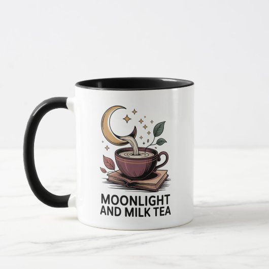 Mug Croissant de thé au lait clair de lune (Gauche)