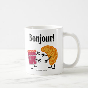 Mug Croissant et confiture - Bonjour !