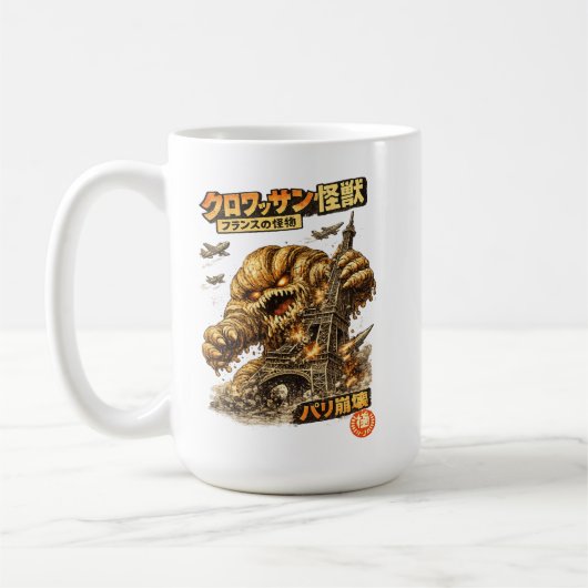 Mug Croissant Kaiju – Paris sous attaque (Gauche)