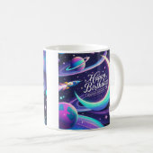 Mug Croissant lune, étoiles, planètes (Devant droit)
