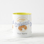 Mug Croissant Snack Vintage France Retro Breakfast (Centre)