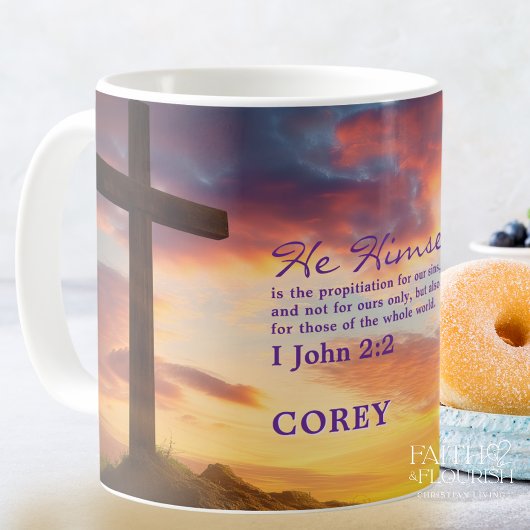 Mug Croix au Crépuscule Écriture Personnalisée
