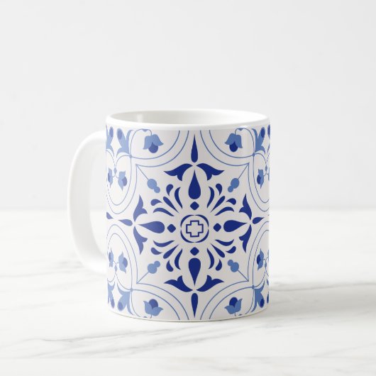 Mug Croix Azure Bloom (Devant gauche)
