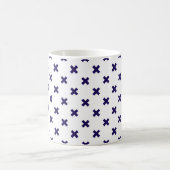 Mug Croix bleu marine sur blanc (Centre)