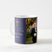 Mug Croix Bleue Religieux Boy First Communion Photo (Devant gauche)