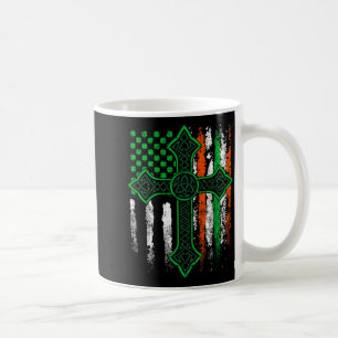 Mug Croix celtique drapeau irlandais américain Saint-P