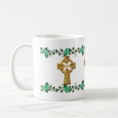 Mug Croix celtique irlandaise et muqueuse shamrock (Gauche)