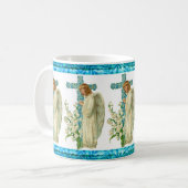 Mug Croix chrétienne bleue (Devant gauche)