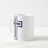 Mug Croix chrétienne bleue différentes variantes (Devant gauche)