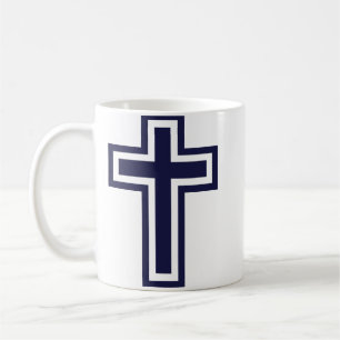 Mug Croix chrétienne bleue différentes variantes