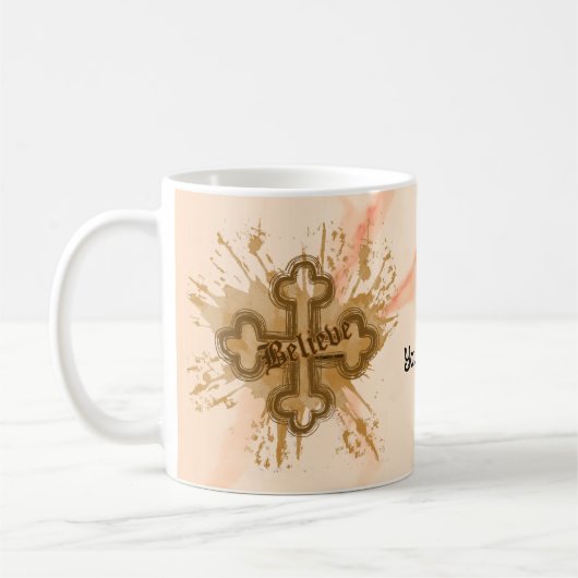 Mug Croix Chrétienne Croyez (Gauche)