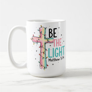 Mug Croix chrétienne de Noël "Soyez la Lumière"
