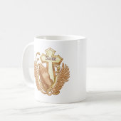 Mug Croix chrétienne des mains en prière (Devant gauche)