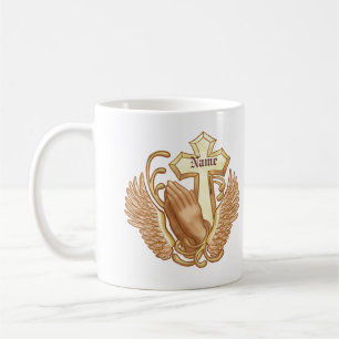 Mug Croix chrétienne des mains en prière