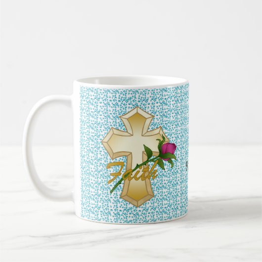 mug Croix chrétienne Faith Rose (Gauche)
