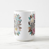 Mug Croix chrétienne florale simplement bénie (Centre)