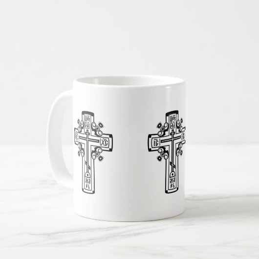 Mug Croix chrétienne orthodoxe (Devant gauche)