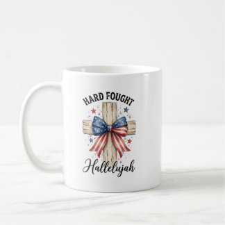 Mug Croix chrétienne patriotique personnalisée du 4 ju