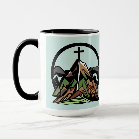 Mug Croix chrétienne vieille rude (Gauche)