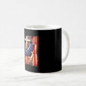 Mug Croix Christ American Flag Pride main Christian (Devant droit)
