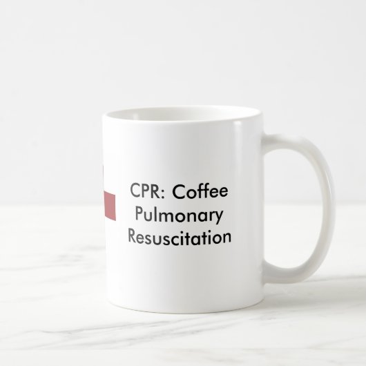 Mug croix, CPR : Ressuscitation pulmonaire de café (Droite)