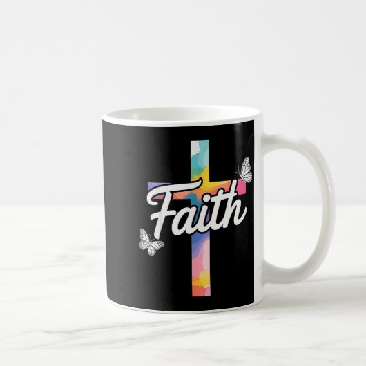 Mug Croix d'Aith avec papillons chrétien (Droite)
