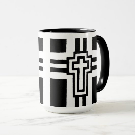Mug Croix dans une croix (Devant droit)