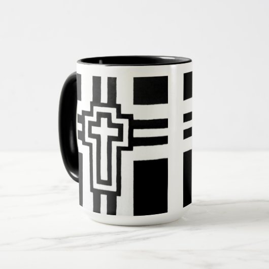 Mug Croix dans une croix (Devant gauche)