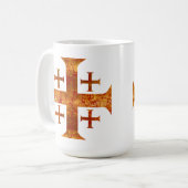 Mug Croix de Jérusalem, affligée (Devant gauche)