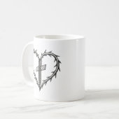 Mug Croix de la foi et Thorn Heart Christian (Devant gauche)