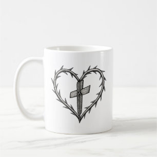 Mug Croix de la foi et Thorn Heart Christian